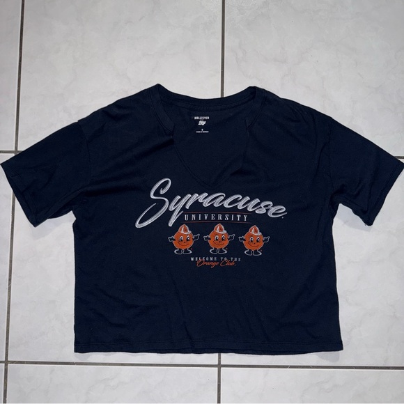 Hollister Tops - Hollister Navy Syracuse University Crop Top